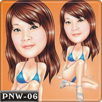 泳裝人像Q版漫畫PNW-06